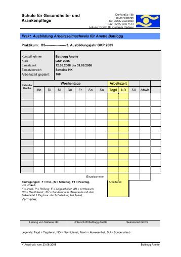 Schule für Gesundheits- und Krankenpflege