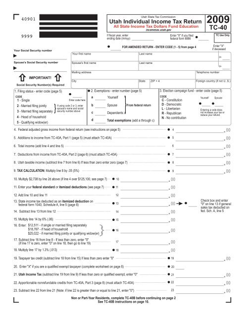 TC-40 - Utah State Tax Commission - Utah.gov