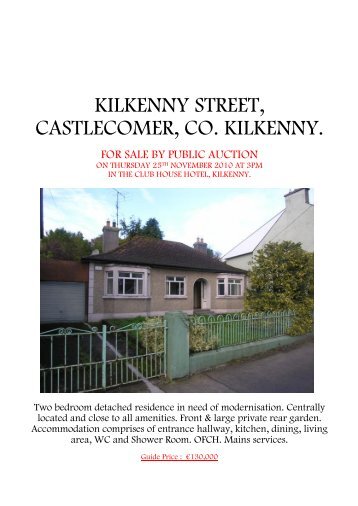 KILKENNY STREET, CASTLECOMER, CO. KILKENNY. - MyHome.ie