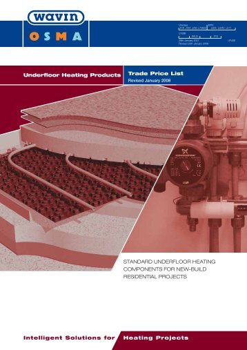 Underfloor heating products - trade price list - CMS