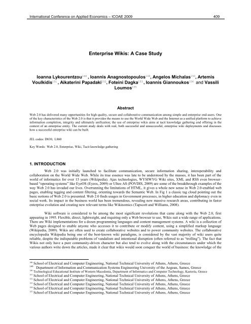 Enterprise Wikis: A Case Study