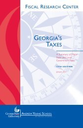 georgia's taxes - Andrew Young School of Policy Studies - Georgia ...