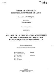 Analyse de la propagation acoustique à bassealtitude par équation ...