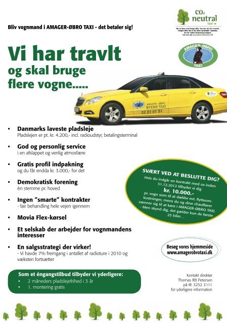Nyt landsdækkende taxi-samarbejde - TaxiDanmark