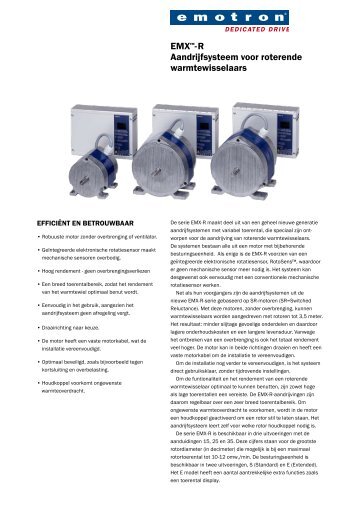 EMX™-R Aandrijfsysteem voor roterende warmtewisselaars - Emotron