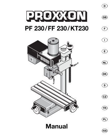 PF 230/FF 230/KT230 Manual - Axminster Power Tool Centre