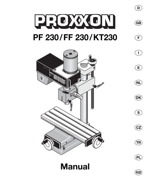 PF 230/FF 230/KT230 Manual - Axminster Power Tool Centre