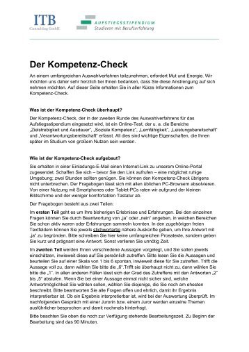 Der Kompetenz-Check - SBB Stiftung Begabtenförderung berufliche ...