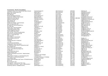 Forhandlerliste - VELFAC VinduesMester Vestegnens Vinduer A/S v ...