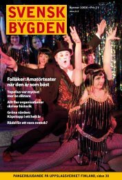 Svenskbygden 1-2010 - Svenska folkskolans vänner