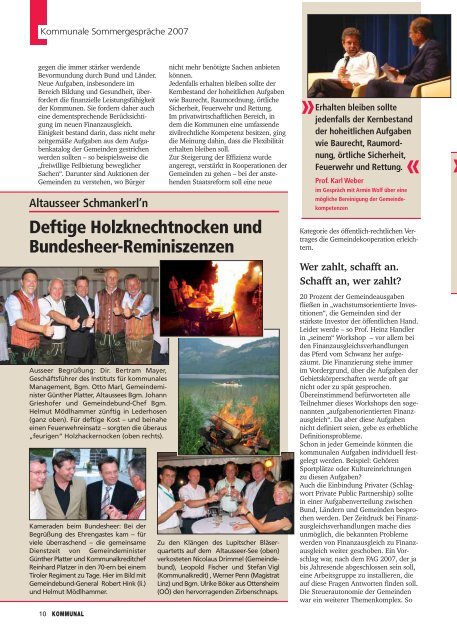 DAS GRÖSSTE FACHMAGAZIN FÜR ÖSTERREICHS GEMEINDEN