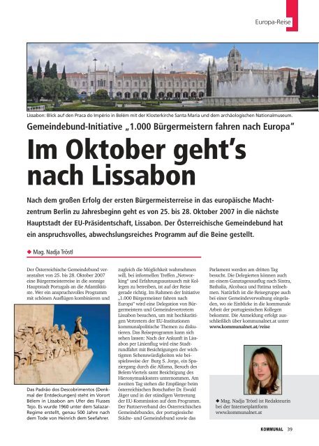 DAS GRÖSSTE FACHMAGAZIN FÜR ÖSTERREICHS GEMEINDEN