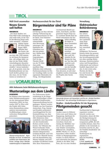 DAS GRÖSSTE FACHMAGAZIN FÜR ÖSTERREICHS GEMEINDEN