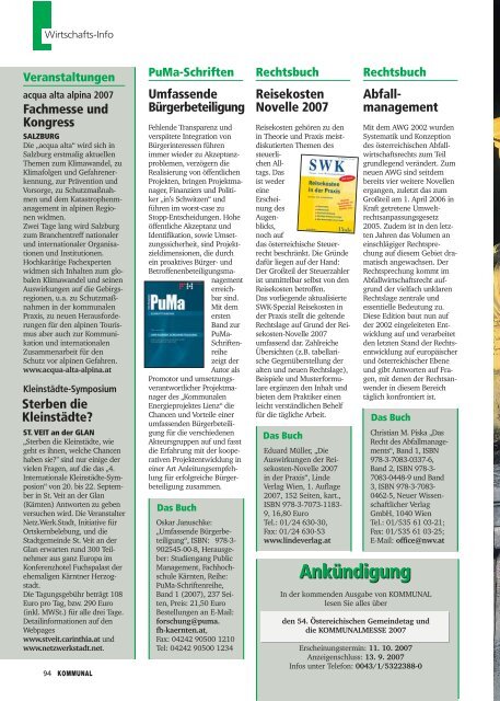 DAS GRÖSSTE FACHMAGAZIN FÜR ÖSTERREICHS GEMEINDEN