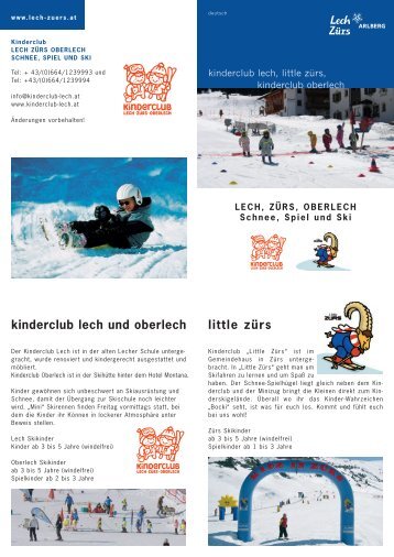 kinderclub lech und oberlech little zürs