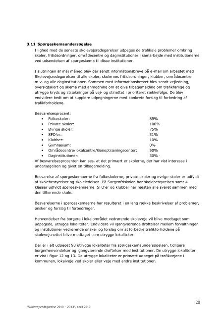 Skolevejsredegørelse 2010 - Lyngby Taarbæk Kommune