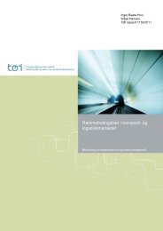 og logistikkmarkedet. TØI rapport 1150/2011. Forfattere