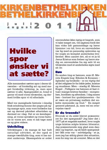 Hvilke spor ønsker vi at sætte? - Bethelkirken i Aalborg
