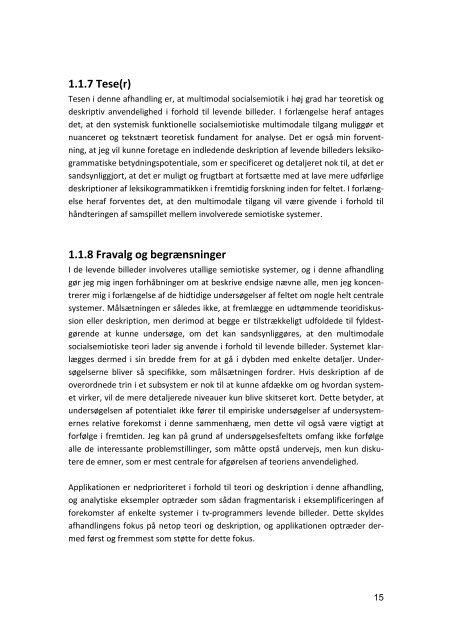 Multimodal Socialsemiotik & Levende Billeder