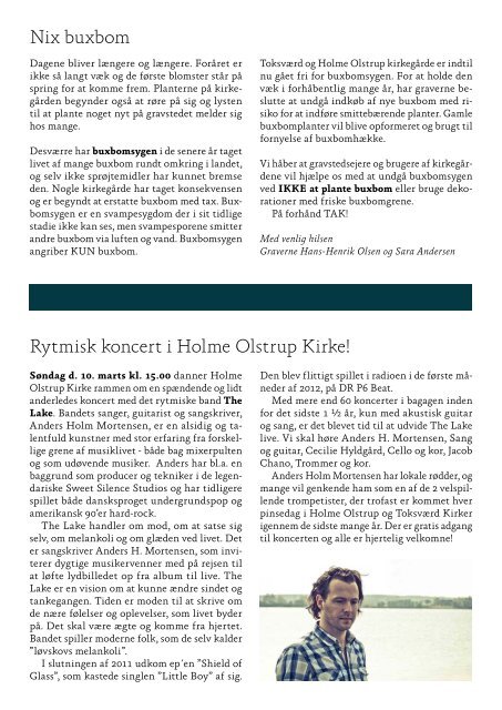 Kirkeblad nr. 87 - Toksværd Holme-Olstrup Pastorat