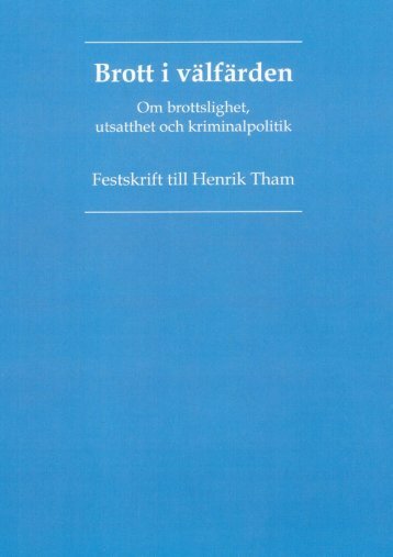 Festskrift till Henrik Tham - Bredbandsbolaget