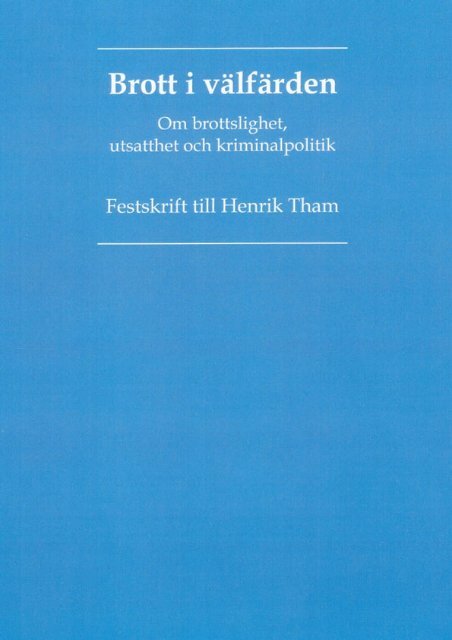 Festskrift Till Henrik Tham Bredbandsbolaget
