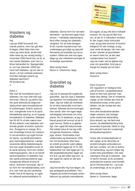 Medlemsbladet nr. 4 | August 2004 - Diabetes.dk