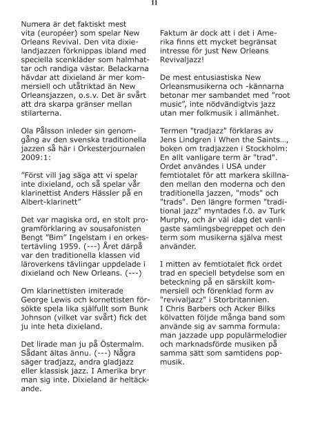 Jazzbladet nr 2/09 - Classic Jazz Göteborg