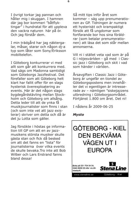 Jazzbladet nr 2/09 - Classic Jazz Göteborg