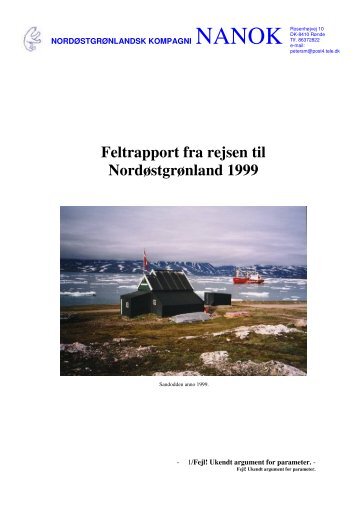 Feltrapport fra rejsen til Nordøstgrønland 1999 - Xsirius