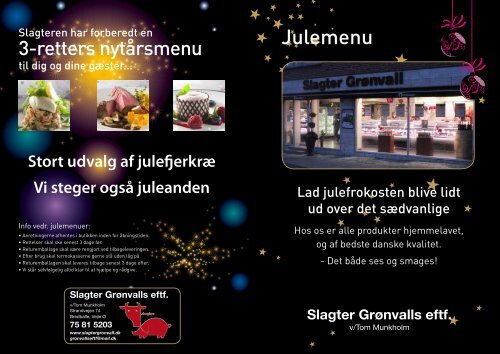 Julemenu - Slagter Grønvall