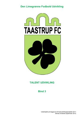 Talent trænermanual - Taastrup FC