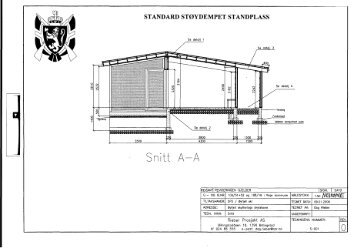 Tegning og beskrivelse av støydempet standplass - DFS