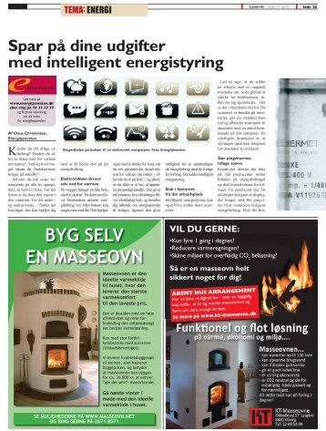 BYG SELV EN MASSEOVN - Energitjenesten