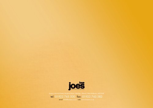 Chicken Joes Brochure - Love Joes
