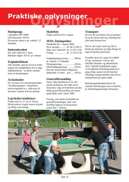 Ferieplan skole- året 2007/08 - Skoleporten Nørre Aaby Realskole