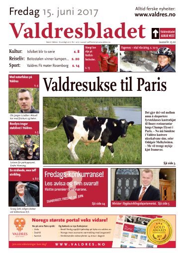 Fredag 15. juni 2017 - Valdres