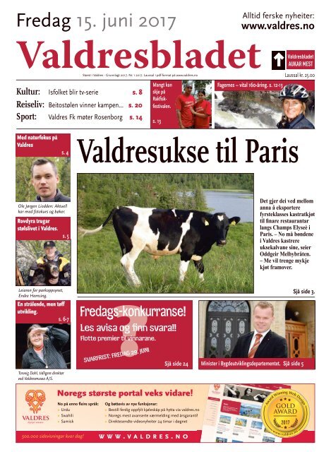 Fredag 15. juni 2017 - Valdres