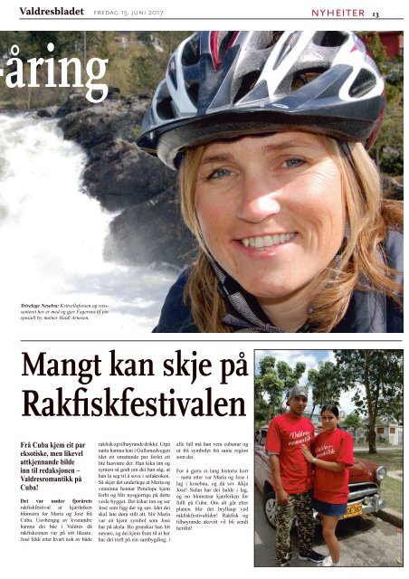 Fredag 15. juni 2017 - Valdres