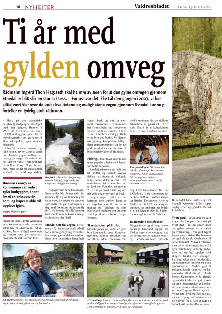 Fredag 15. juni 2017 - Valdres