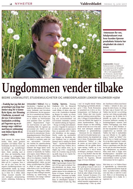 Fredag 15. juni 2017 - Valdres
