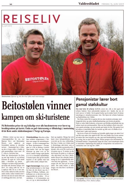Fredag 15. juni 2017 - Valdres