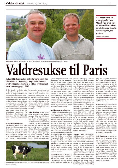 Fredag 15. juni 2017 - Valdres