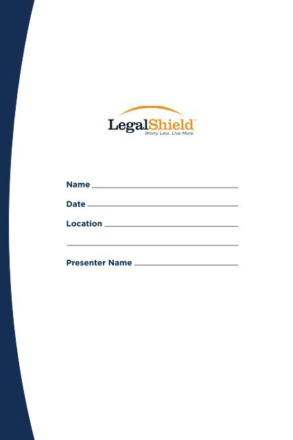 Basic Training Workbook - LegalShield