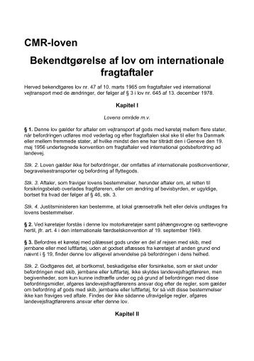 CMR-loven