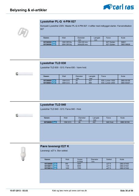 belysning og el-artikler - Carl Ras A/S