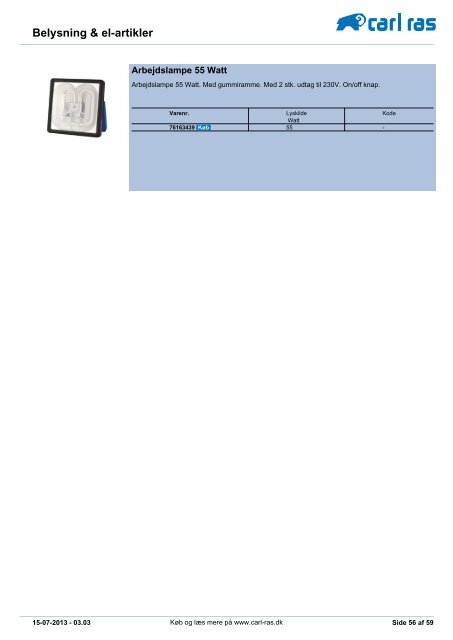 belysning og el-artikler - Carl Ras A/S