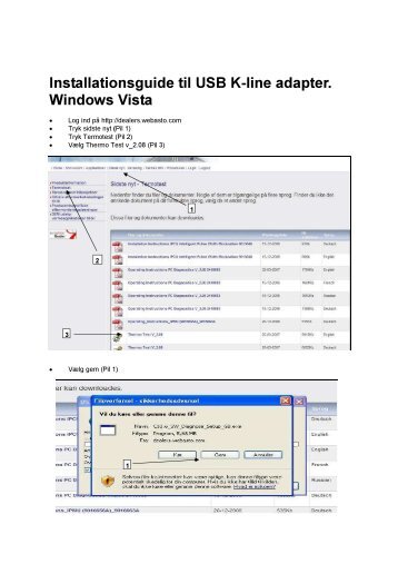 USB K-line adapter installationsguide VISTA - webasto.co.dk