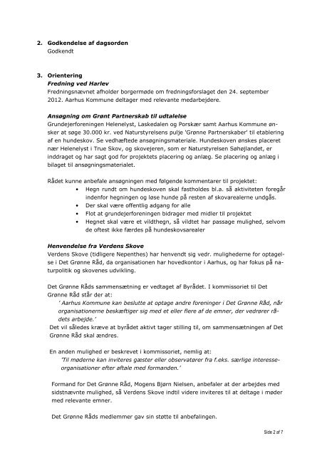 Referat af møde i Det Grønne Råd 27. august 2012 (pdf ... - Aarhus.dk