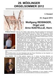 Programm - Orgelbau Walcker-Mayer